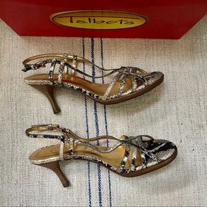 TALBOTS Snakeskin Look Leather Heels